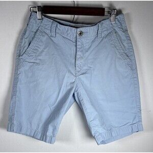 Express Men’s Light Blue Chino Shorts Size 28 Slim Fit Cotton Casual Summer